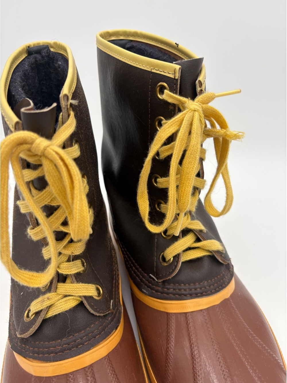 Sorel Arctic Pac Wool Lined Vintage Woman sz 10 Winter Boots Brown and Yellow - Picture 4 of 9
